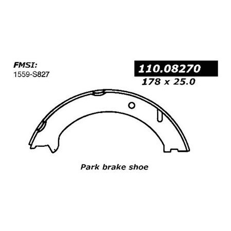 Centric Centric Premium Parking Brake Shoes, Centric Parts 111.08270 111.0827